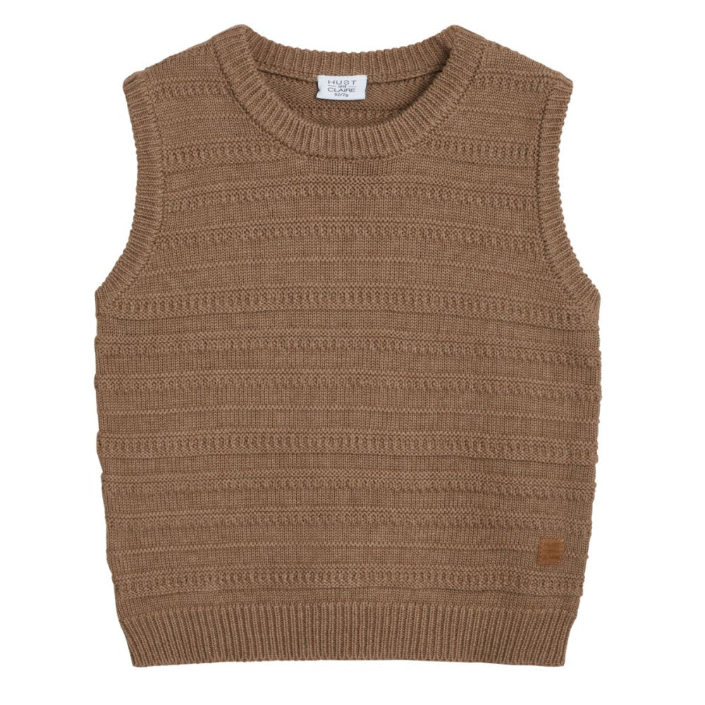 Hust and Claire - Vest Prince Coffee melange - Guttelus.no