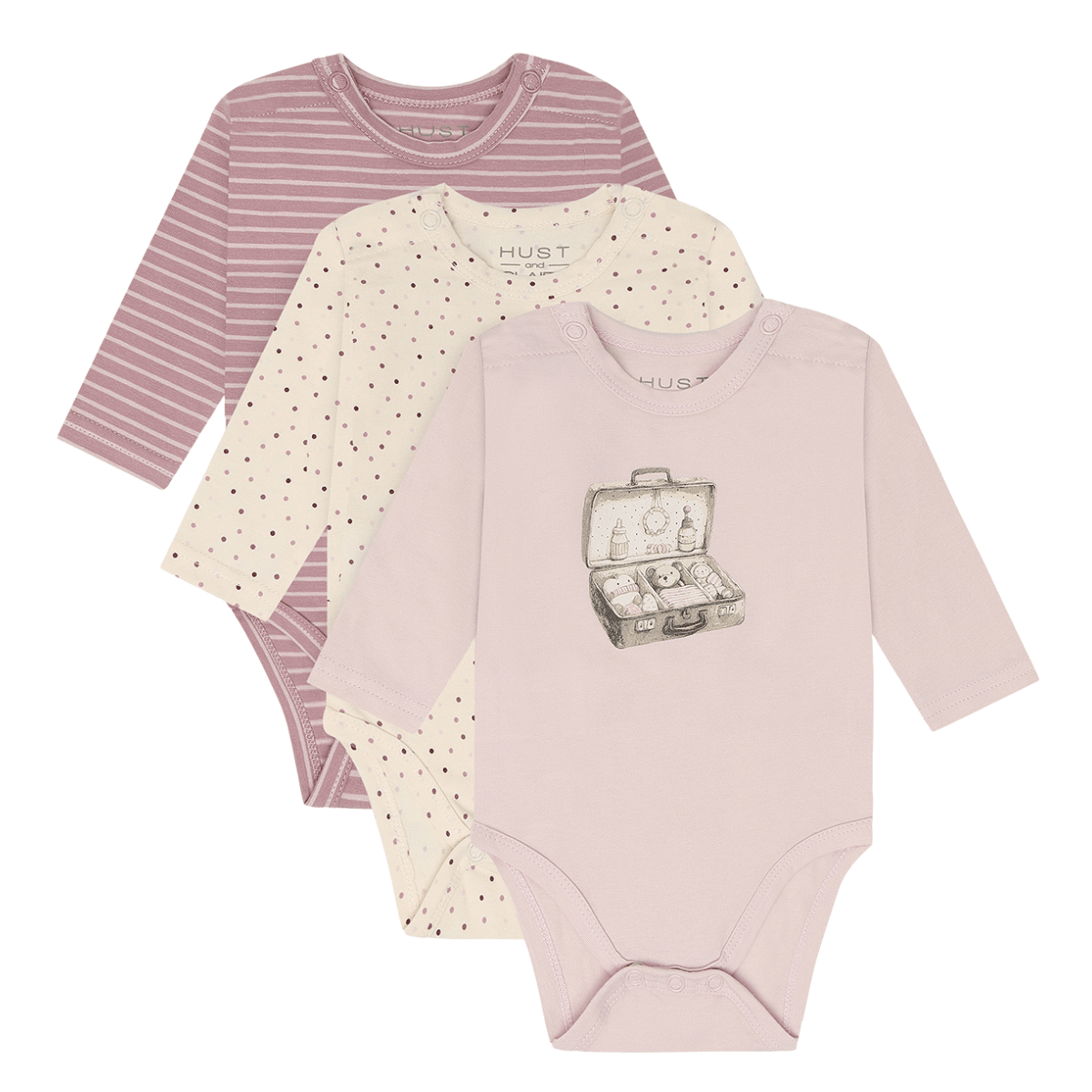 Hust & Claire - Body 3-pk Base Hushed Pink - Guttelus.no