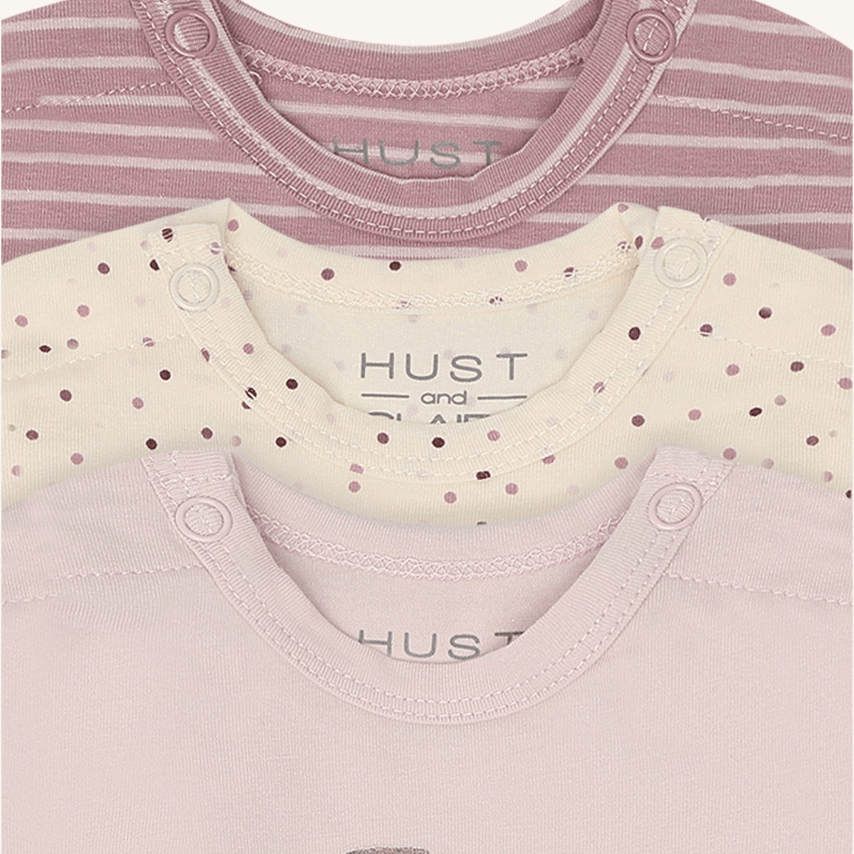 Hust & Claire - Body 3-pk Base Hushed Pink - Guttelus.no