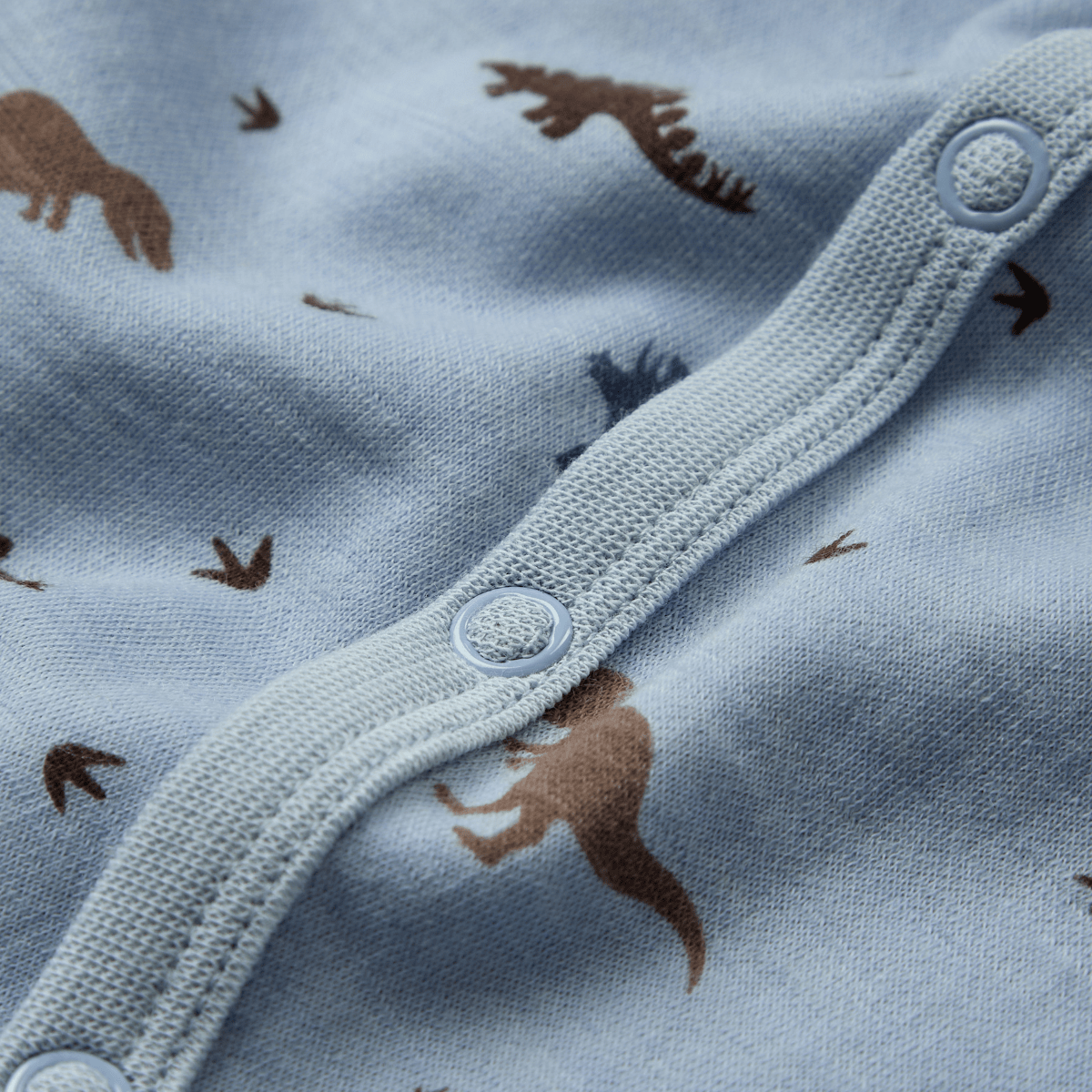 Hust & Claire - Heldress i Ull/Bambus Dino Baby Blue - Guttelus.no