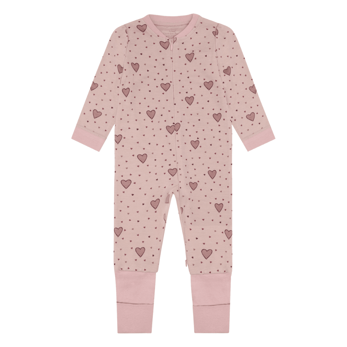 Hust & Claire - Heldress i Ull/Bambus Hearts Puff Dusty Rose - Guttelus