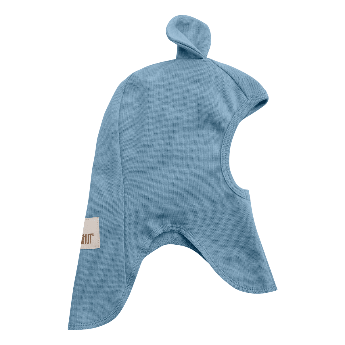 Huttelihut - Balaclava med Ører Bomullsribb Windward Blue - Guttelus