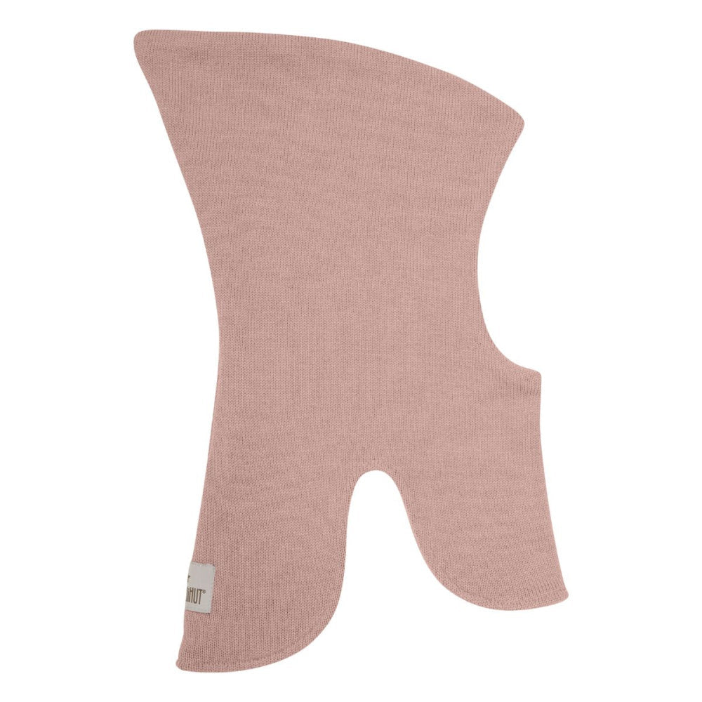 Huttelihut - Balaclava Strikket Ull/ Bomull Mahogany Rose - Guttelus.no