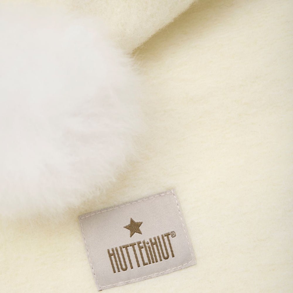 Huttelihut - Balaclava Ull Alpakka Pompoms Tofu - Guttelus.no