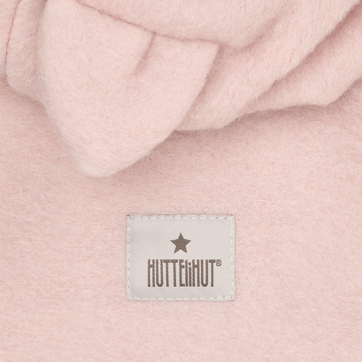 Huttelihut - Balaclava Ull Bamseører Rose Smoke - Guttelus