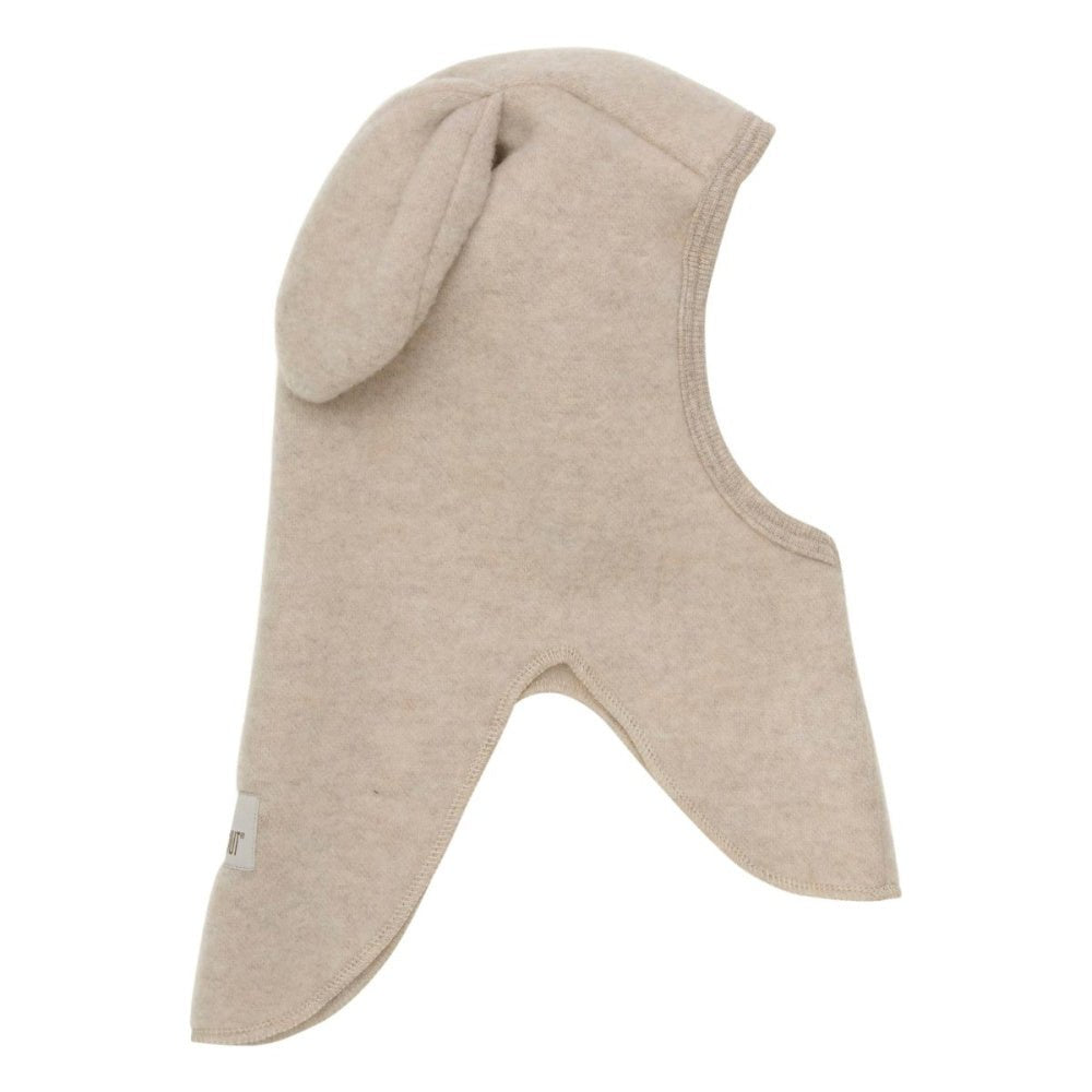 Huttelihut - Balaclava Ullfleece Kaninører Camel Melange - Guttelus