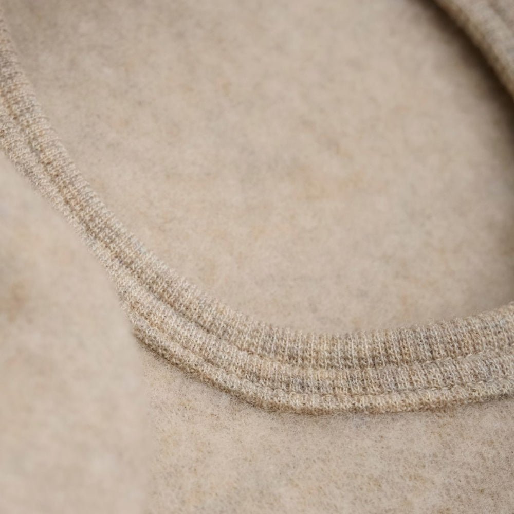 Huttelihut - Balaclava Ullfleece Kaninører Camel Melange - Guttelus