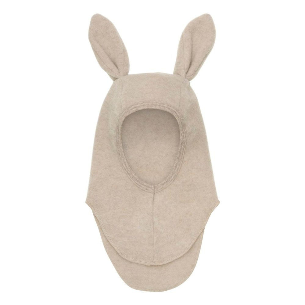 Huttelihut - Balaclava Ullfleece Kaninører Camel Melange - Guttelus