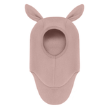 Huttelihut - Balaclava Ullfleece Kaninører Mahogany Rose