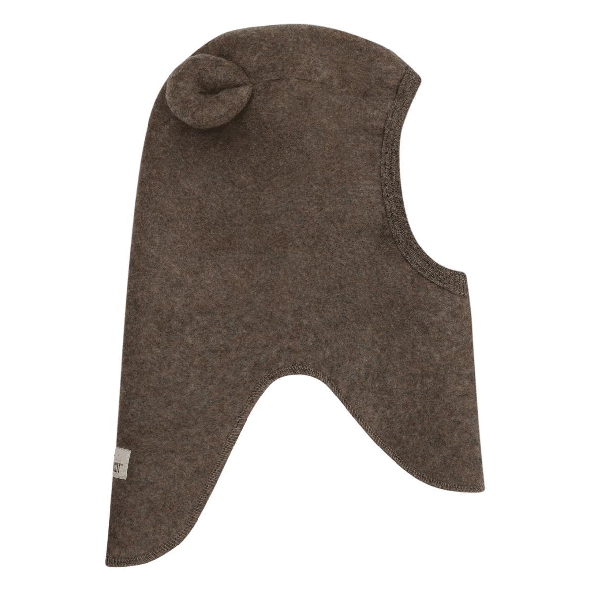 Huttelihut - Balaclava Ullfleece Ører Brown Melange - Guttelus.no
