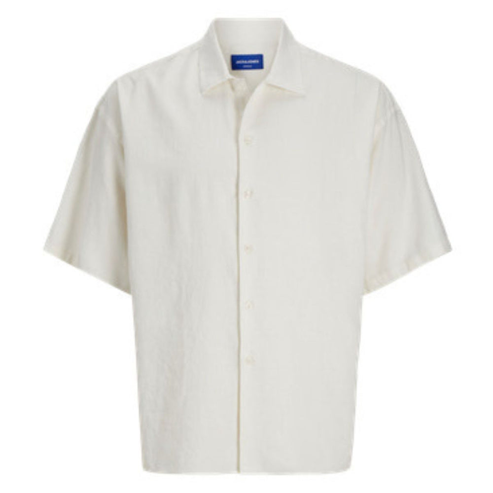 Jack & Jones - Linskjorte Kortermet Oversized Antique White