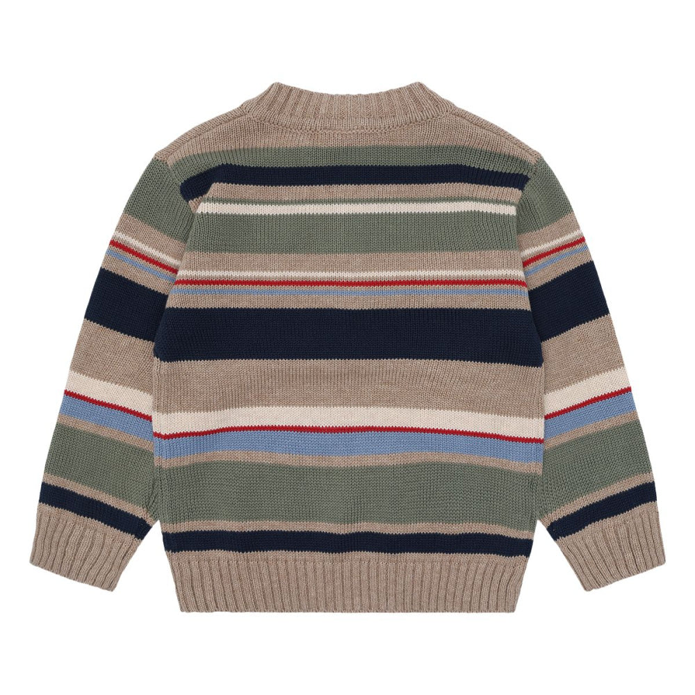 Hust and Claire - Genser Pelle Knit Stripe Biscuit