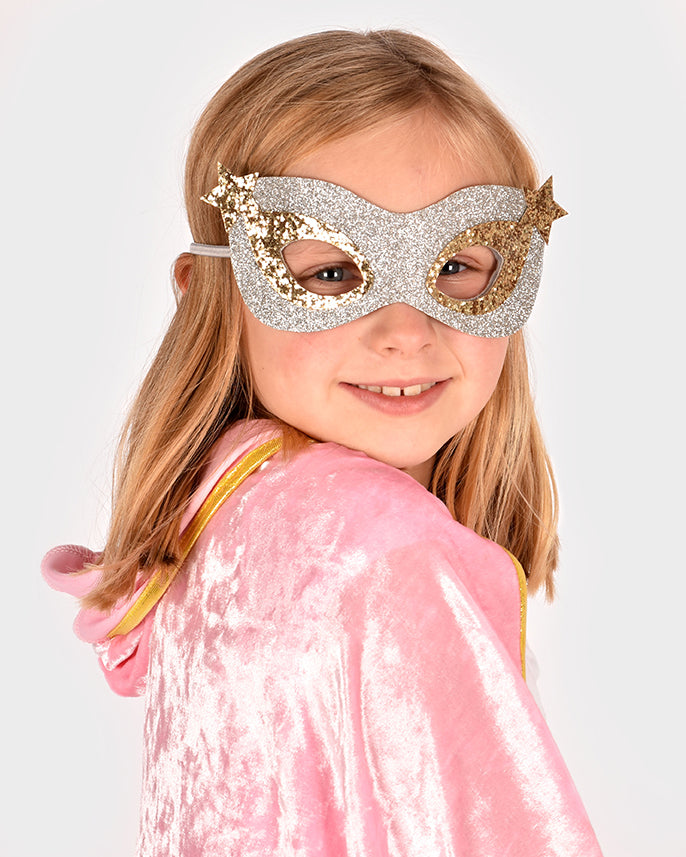 Den Goda Fen - Kostyme Maske Superhelt Sølv