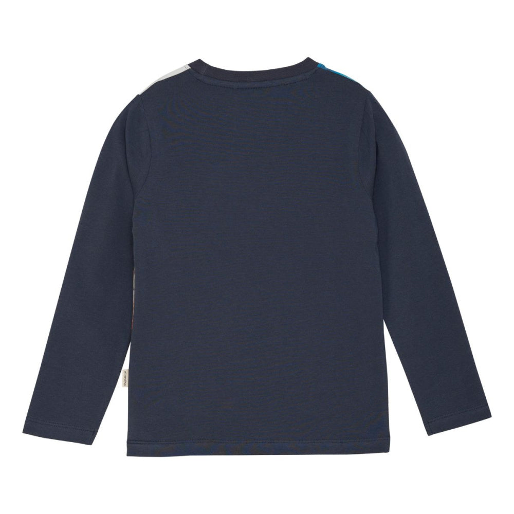 Minymo - Genser Heisekran og Gravemaskin Blue Nights