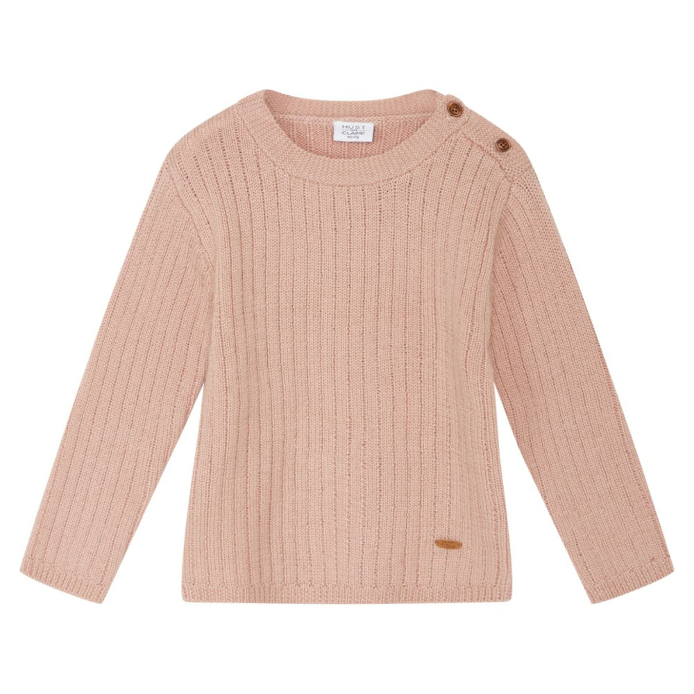 Hust and Claire - Genser Ull Ribbestrikket Rose Cloud