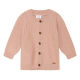 Hust and Claire - Cardigan Ull Ribbestrikket Rose Cloud