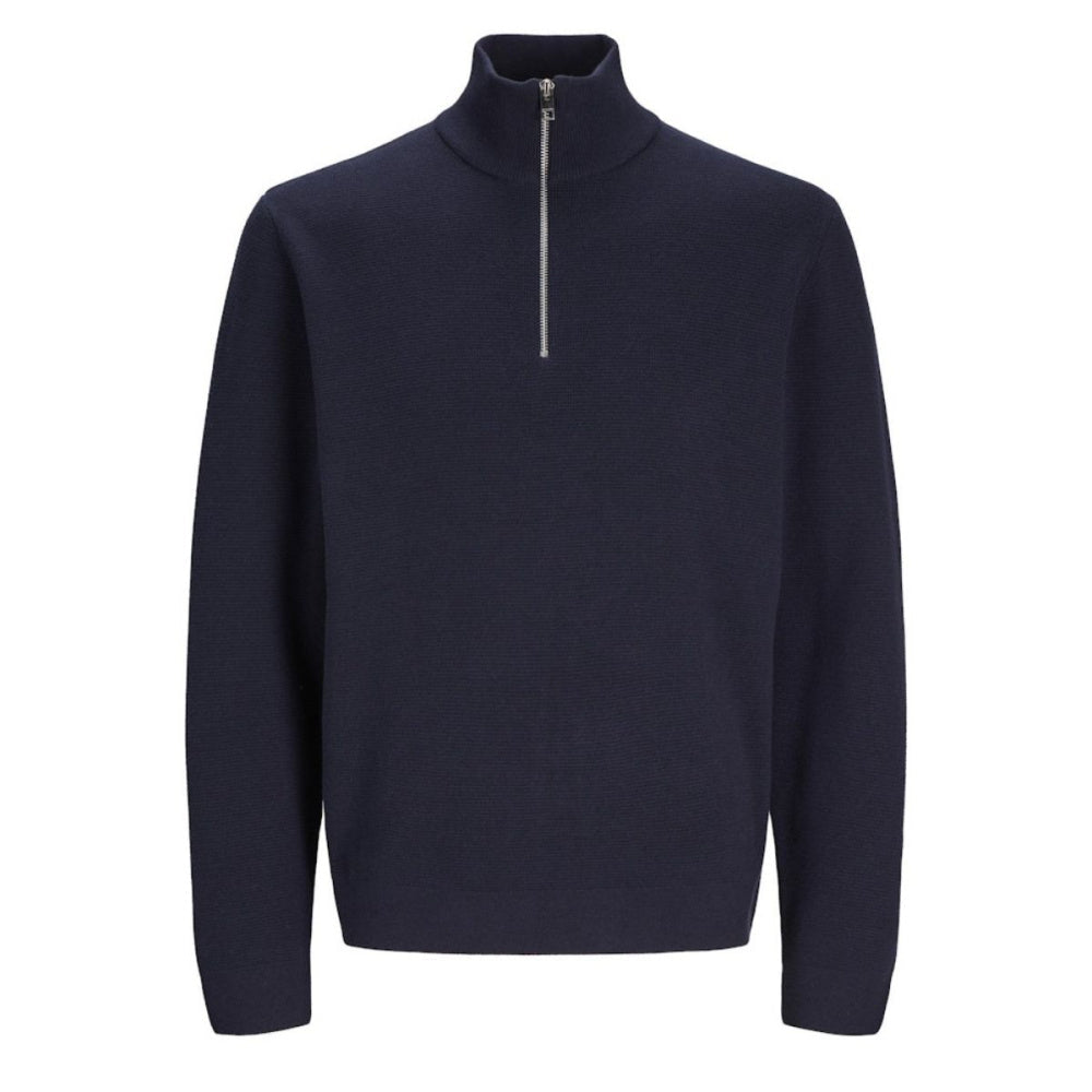 Jack & Jones - Genser Halfzip Knit Milano Night Sky - Guttelus
