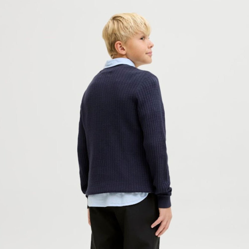 Jack & Jones - Genser Knit Blubarkley Zigzag Night Sky - Guttelus