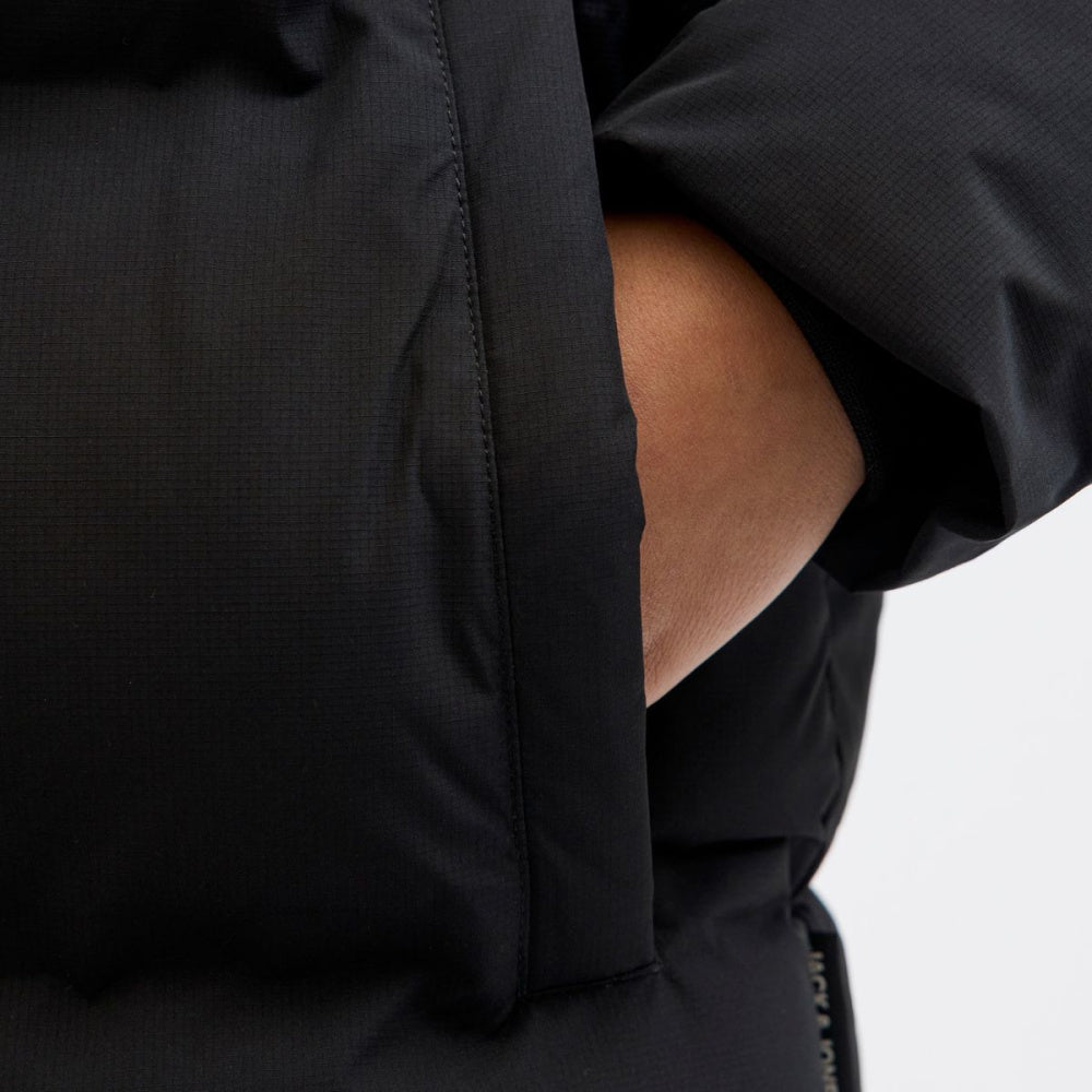 Jack & Jones - Jakke Soho Puffer Hood Black - Guttelus