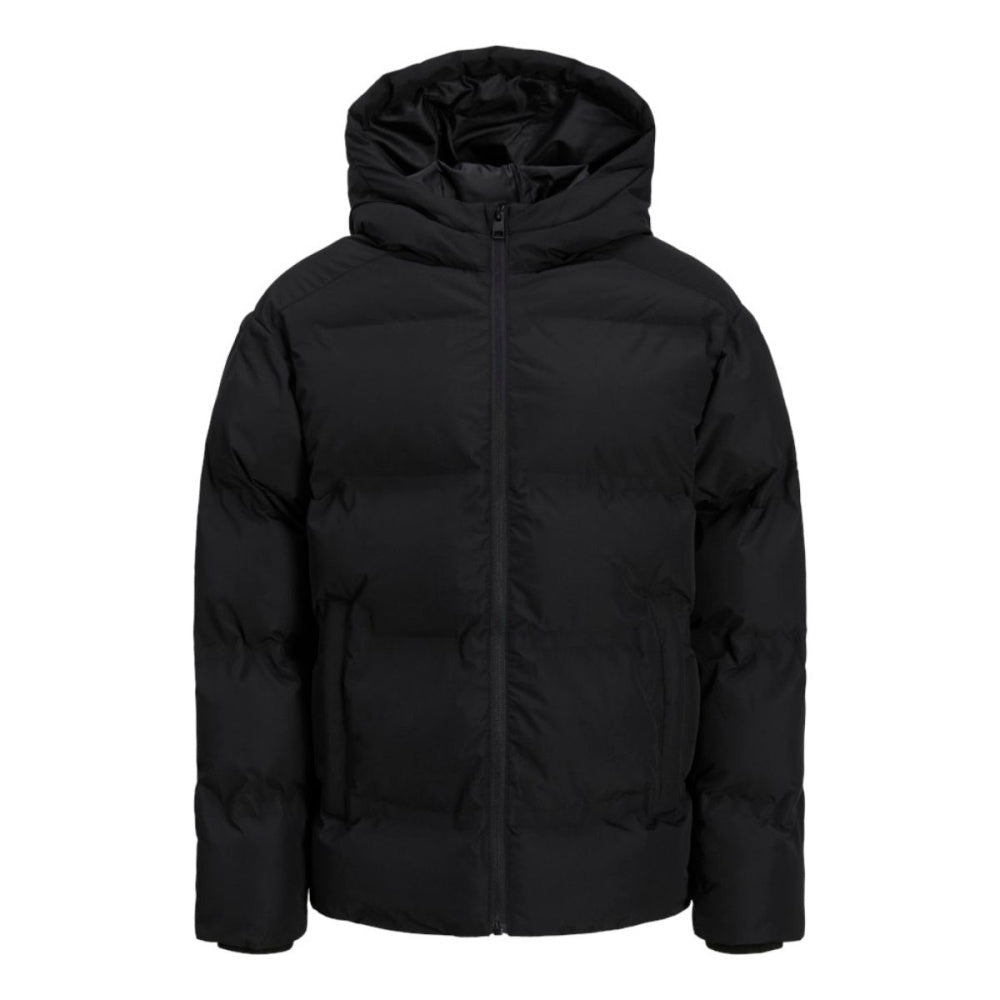 Jack & Jones - Jakke Soho Puffer Hood Black - Guttelus