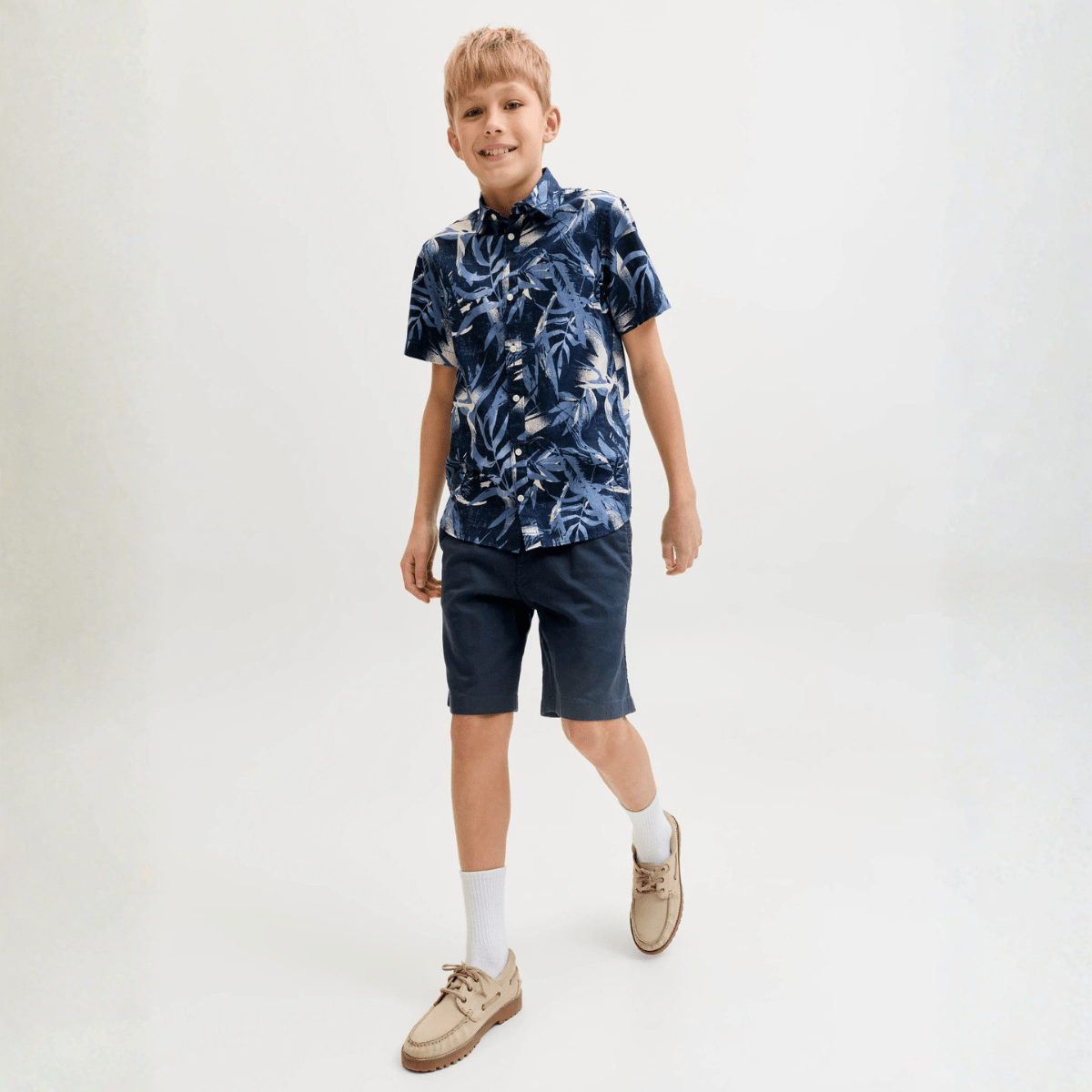 Jack & Jones- Linshorts Tjaiden Dark Navy - Guttelus.no