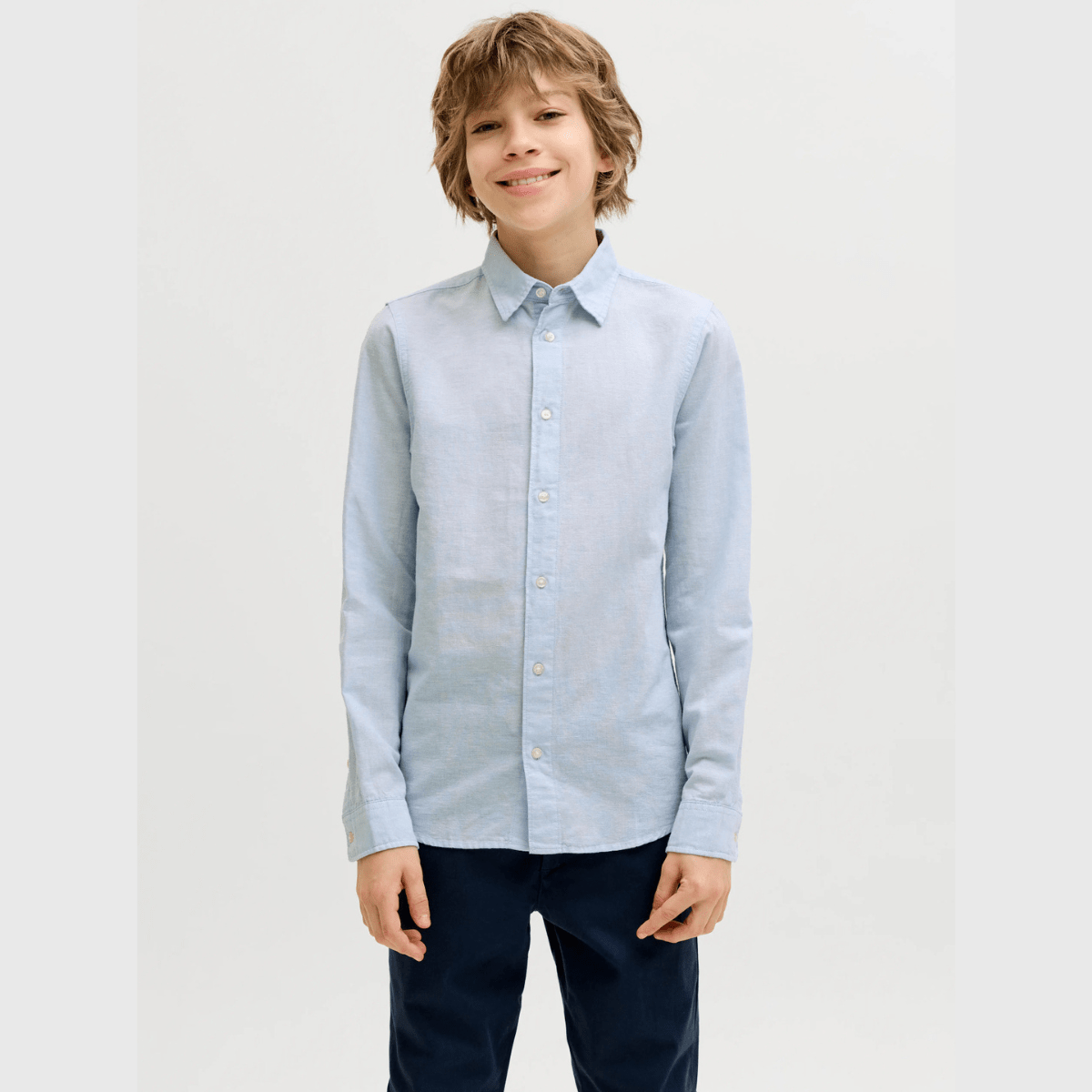 Jack & Jones - Linskjorte Breeze Celestial Blue - Guttelus.no