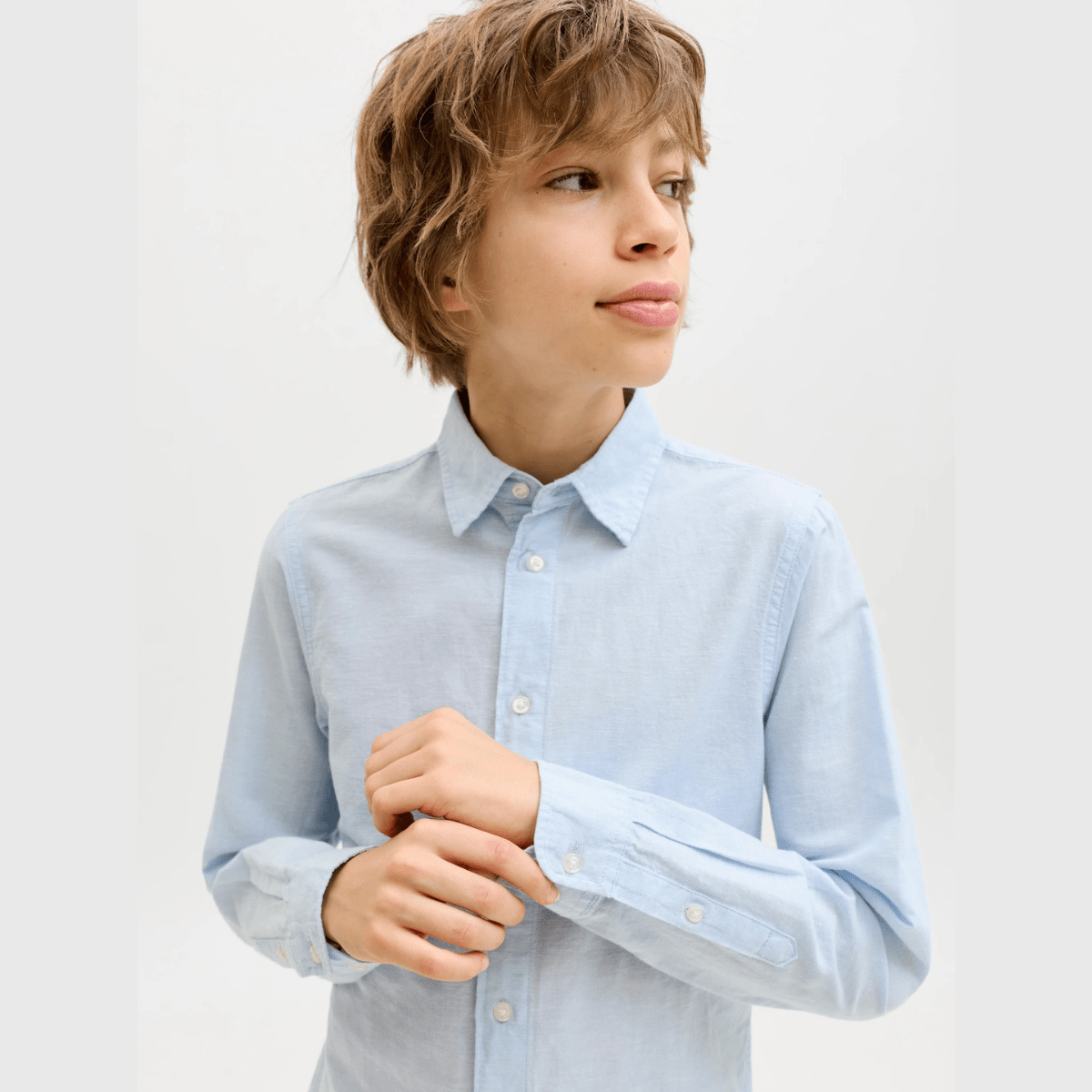 Jack & Jones - Linskjorte Breeze Celestial Blue - Guttelus.no