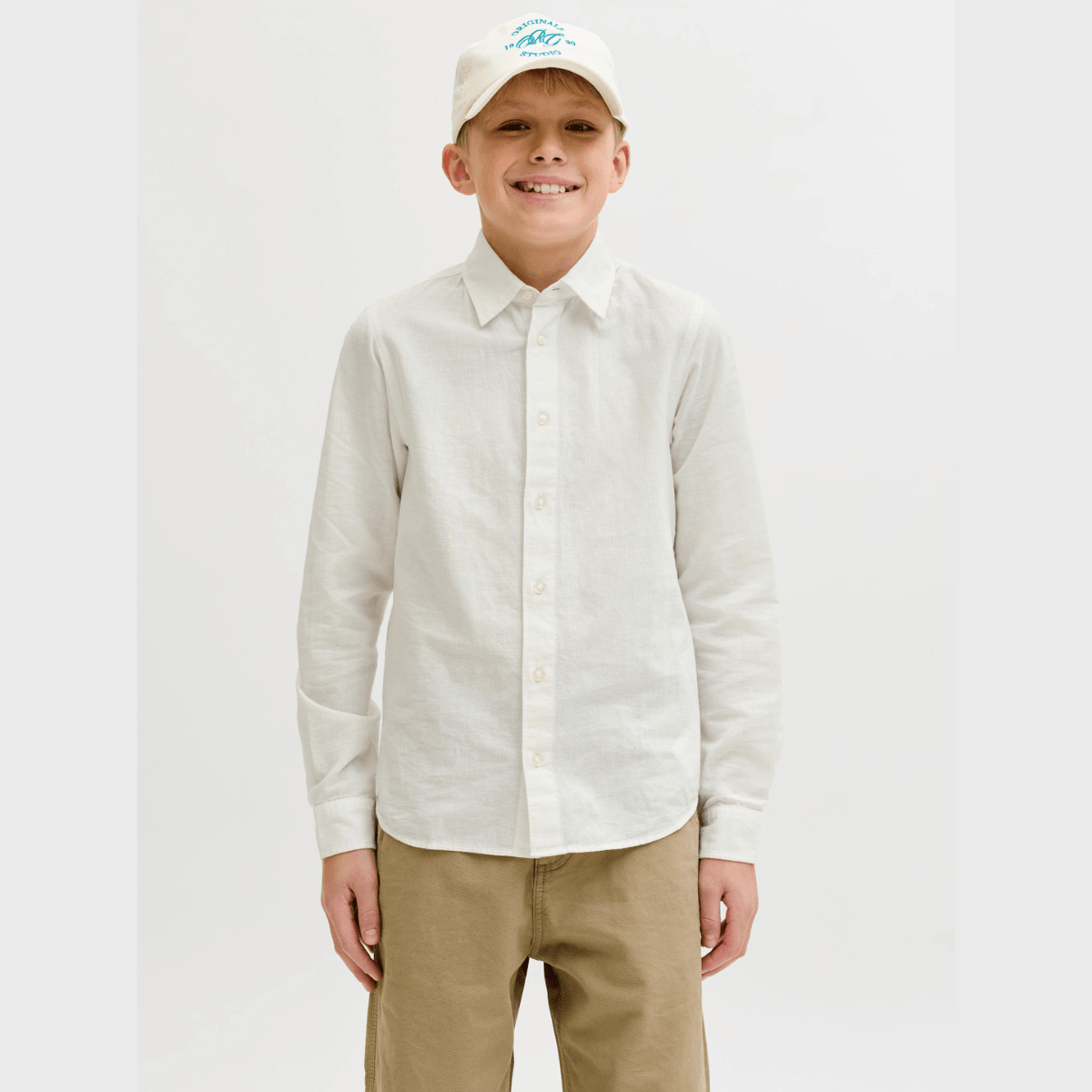 Jack & Jones - Linskjorte Breeze White - Guttelus.no