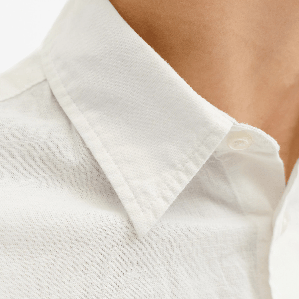 Jack & Jones - Linskjorte Breeze White - Guttelus.no