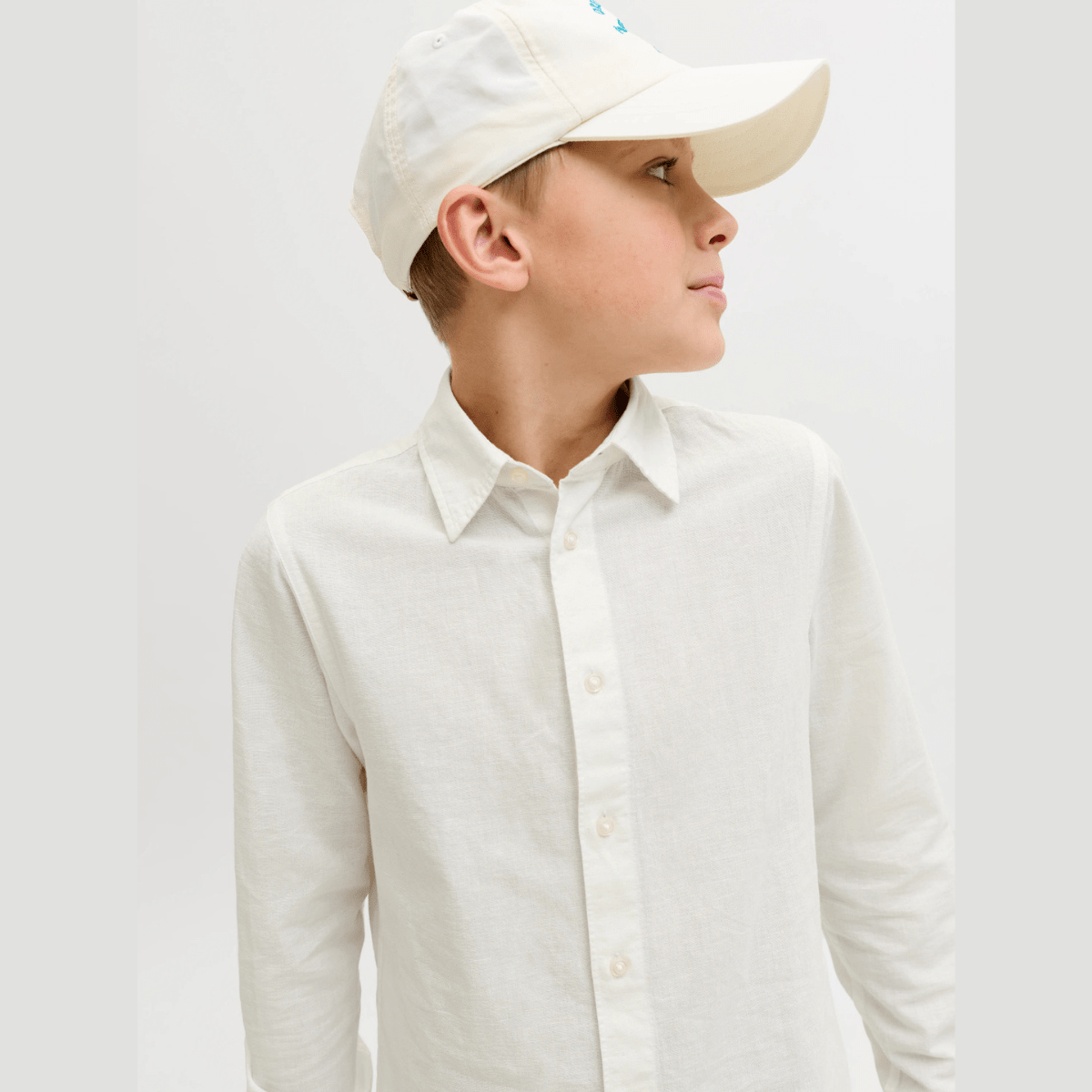 Jack & Jones - Linskjorte Breeze White - Guttelus.no