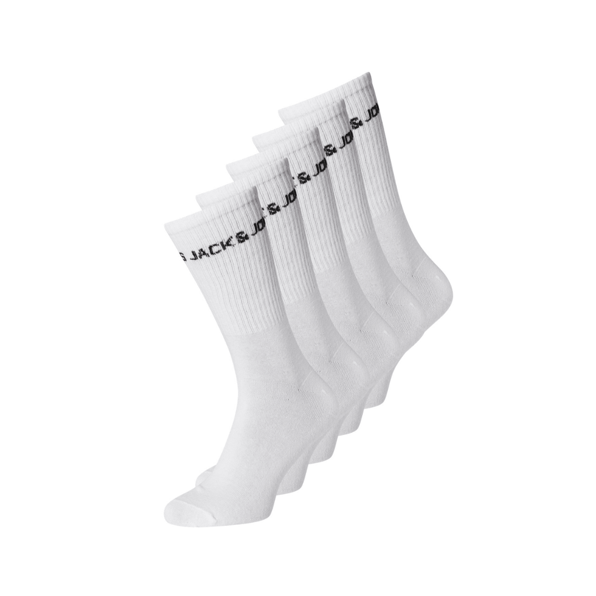 Jack & Jones - Sokker 5-pk Jac Basic White - Guttelus.no