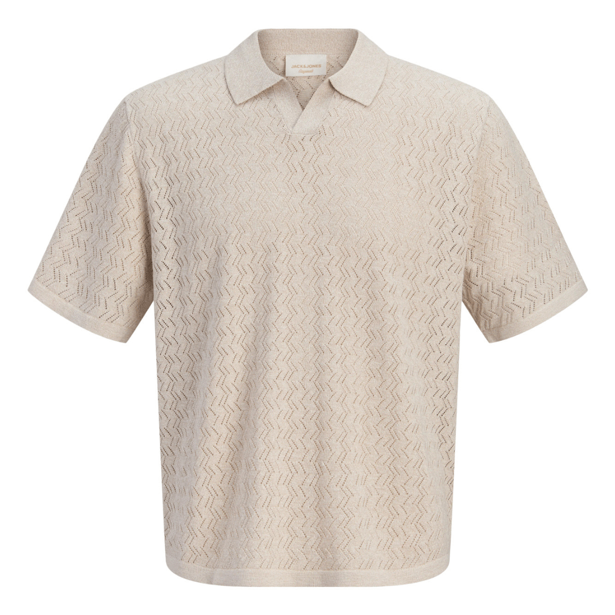 Jack & Jones - Strikket T-skjorte Jortyler Feather Gray - Guttelus.no