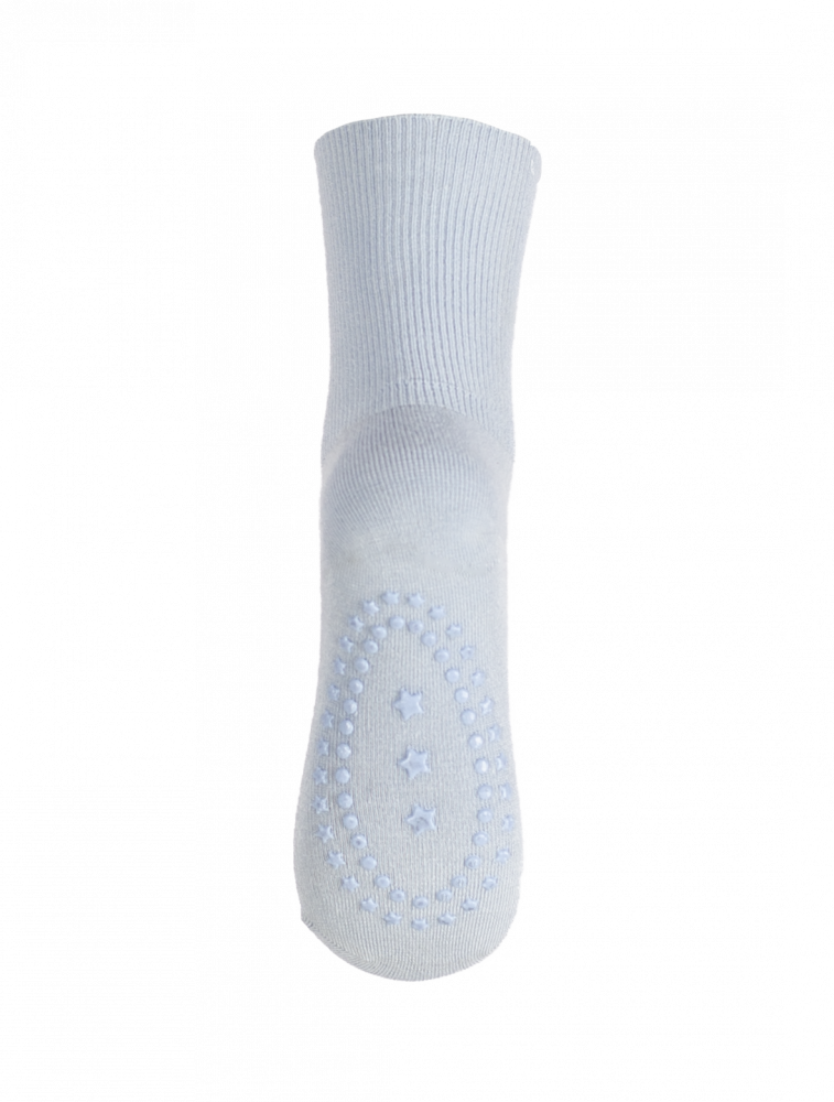 Nordic Kids - Sokker Bambus 2pk Anti-Skli Blå/ Grå