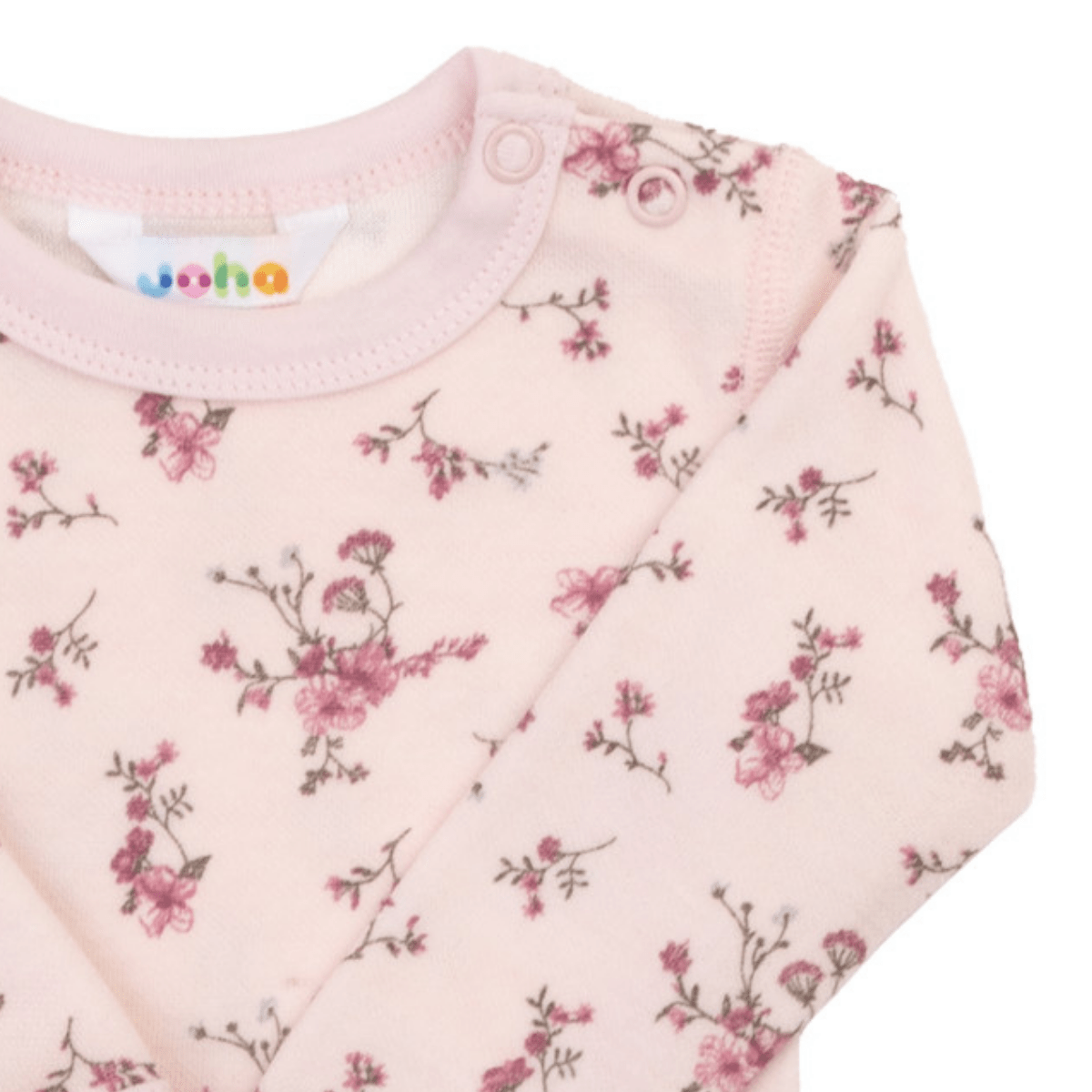 Joha - Body i Ull/ Bambus Blomst Lys Rosa - Guttelus.no