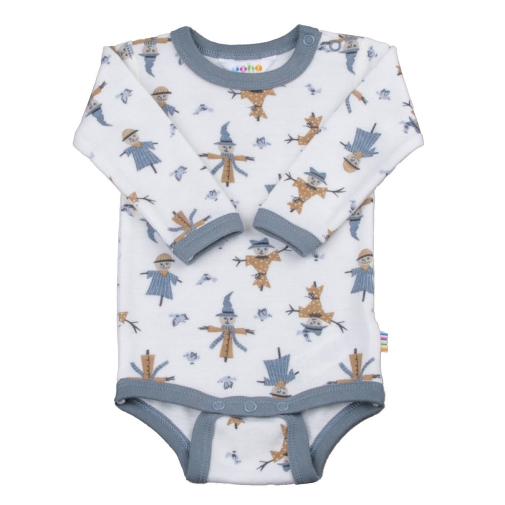 Joha - Body Ull og Bambus Scarecrow Off White/ Blue - Guttelus