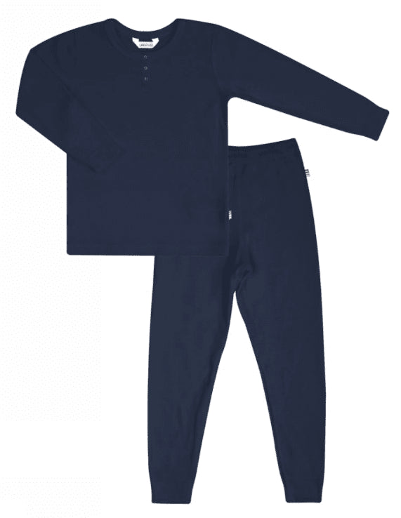 Joha - Pysjamas 2-delt Basic Bambus Navy - Guttelus.no