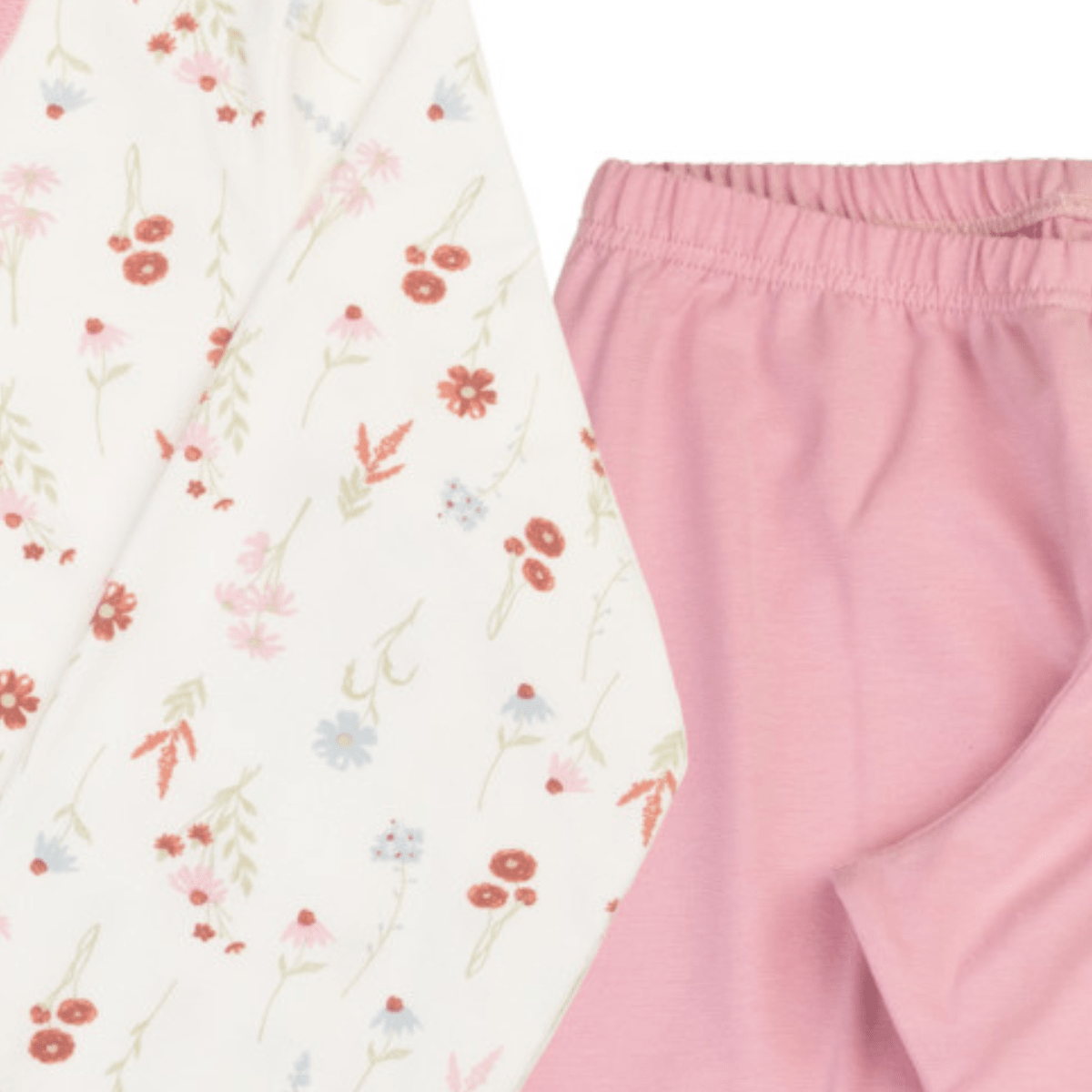 Joha - Pysjamas 2-delt Villblomst Offwhite/ Rosa - Guttelus.no