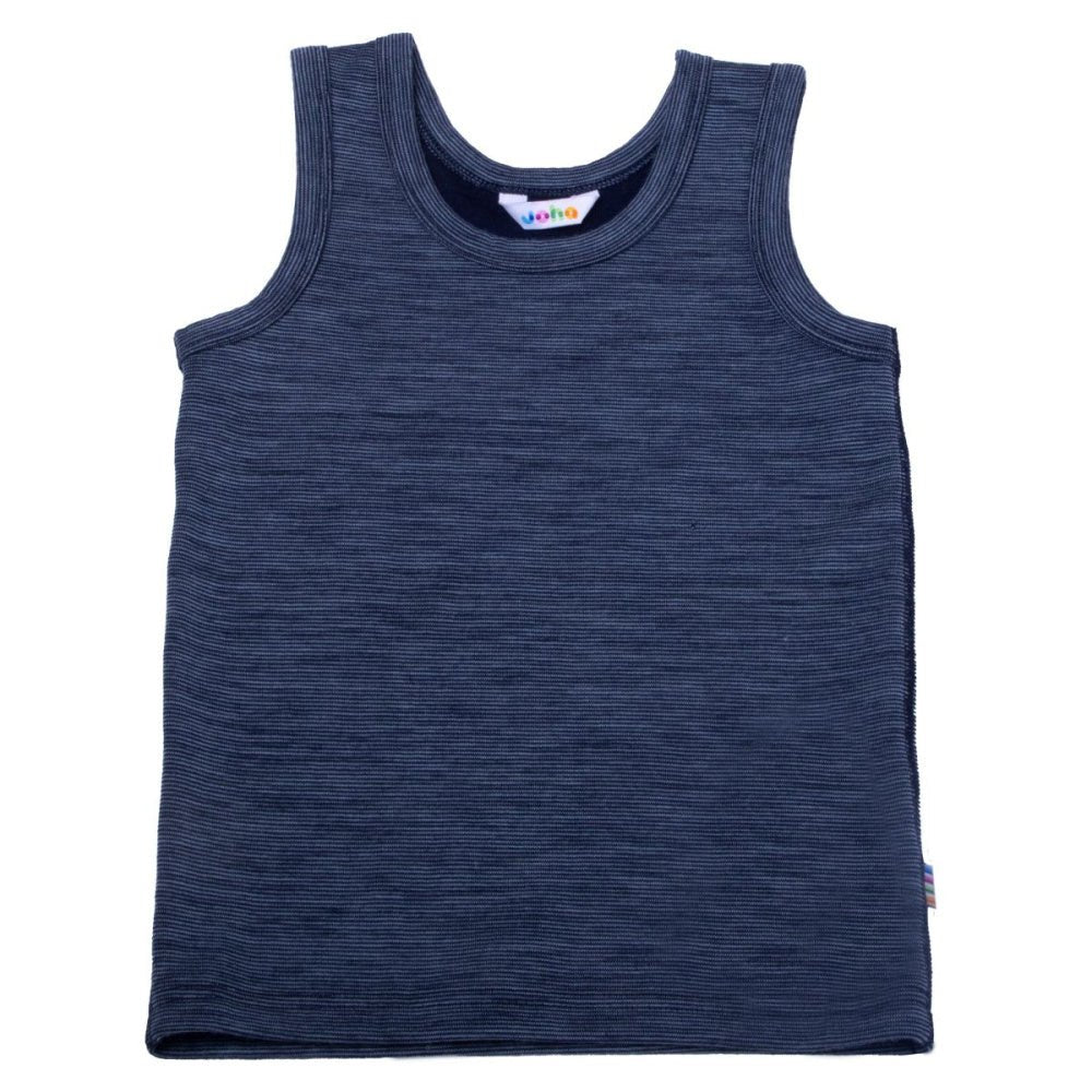 Joha - Singlet Ull Basic Blå Melert - Guttelus