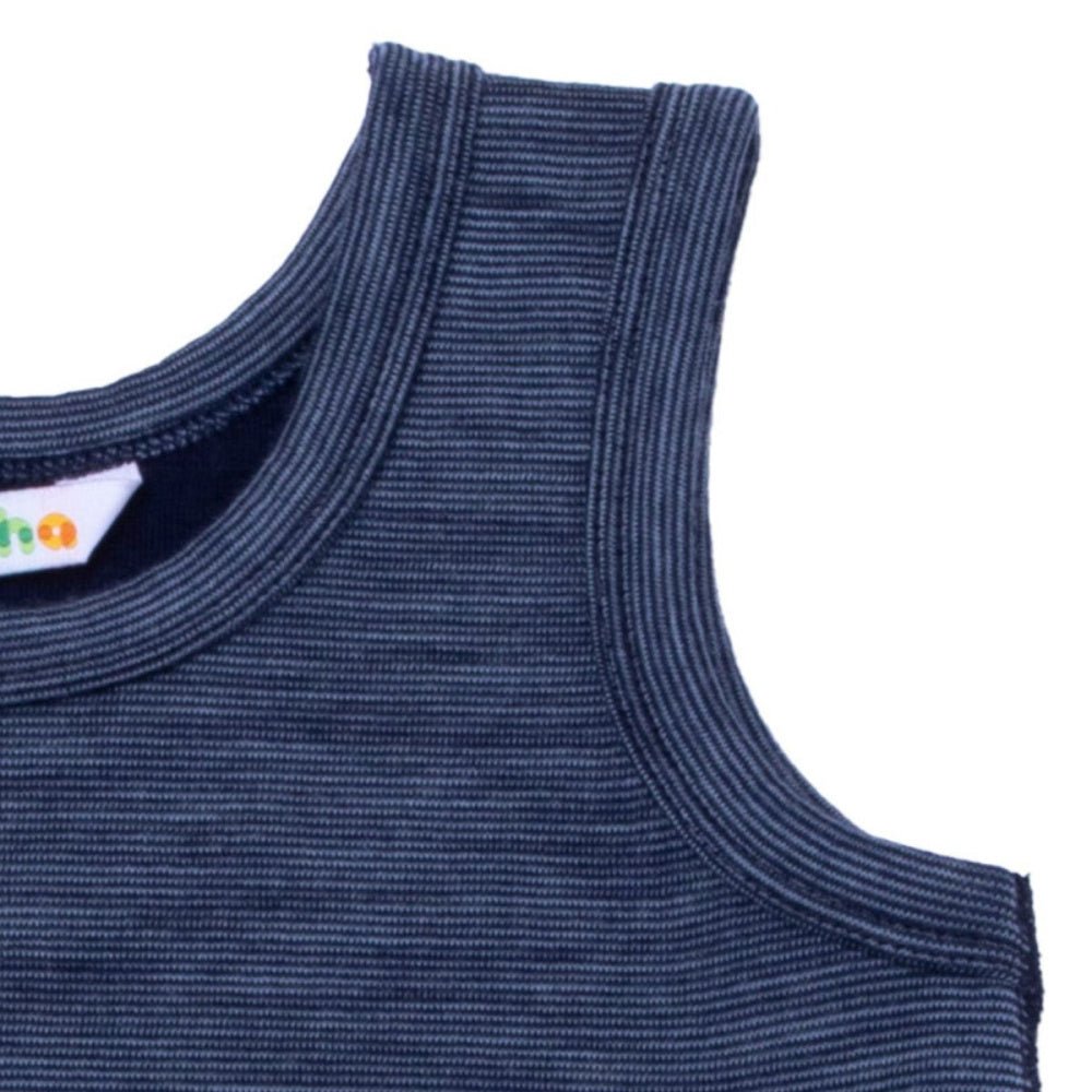 Joha - Singlet Ull Basic Blå Melert - Guttelus