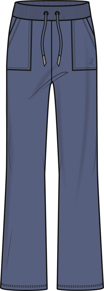 Juicy Couture - Bukse i Velour Grey Blue - Guttelus.no