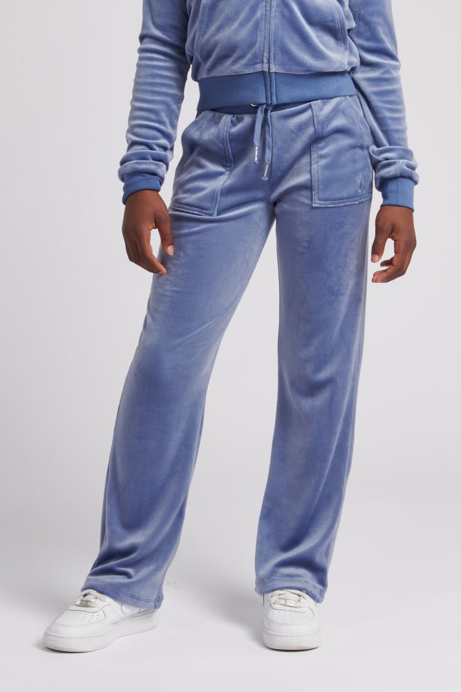 Juicy Couture - Bukse i Velour Grey Blue - Guttelus.no