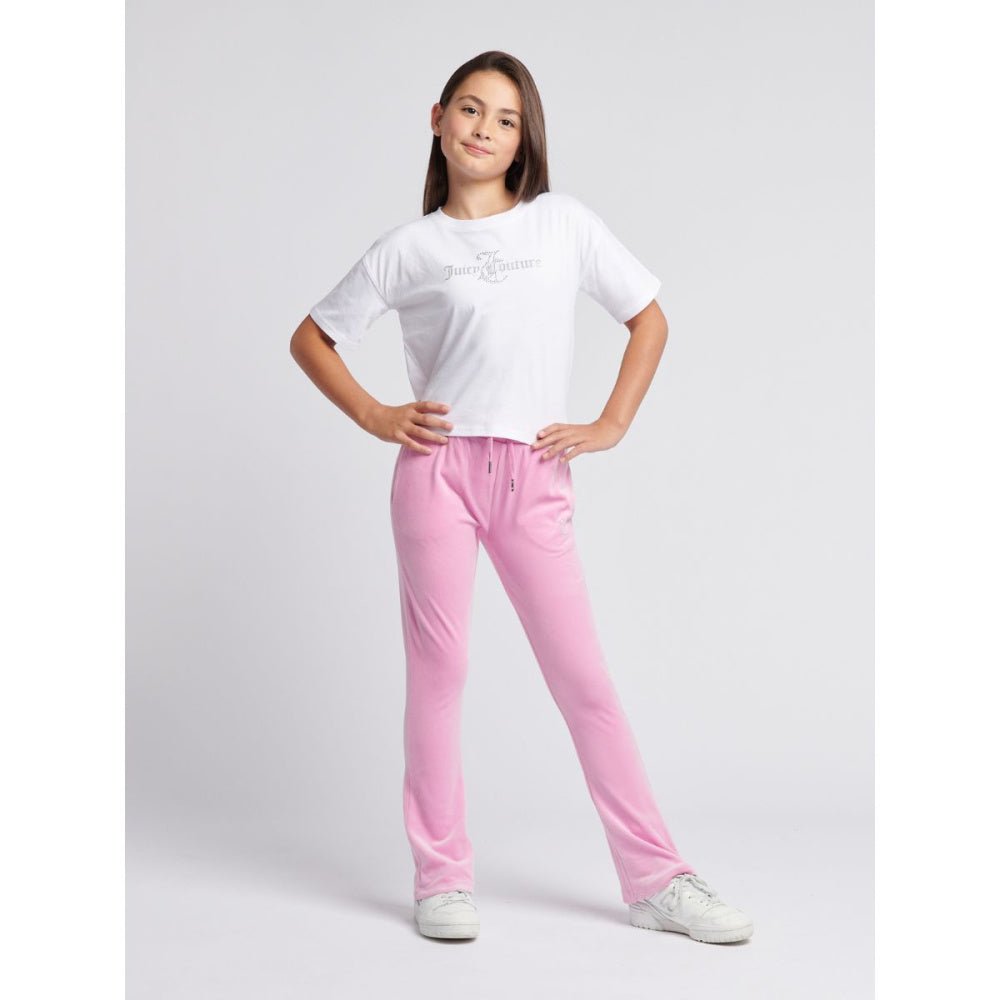 Juicy Couture - Bukse Velour Diamante Bootcut Jogger Pinky Lilac - Guttelus