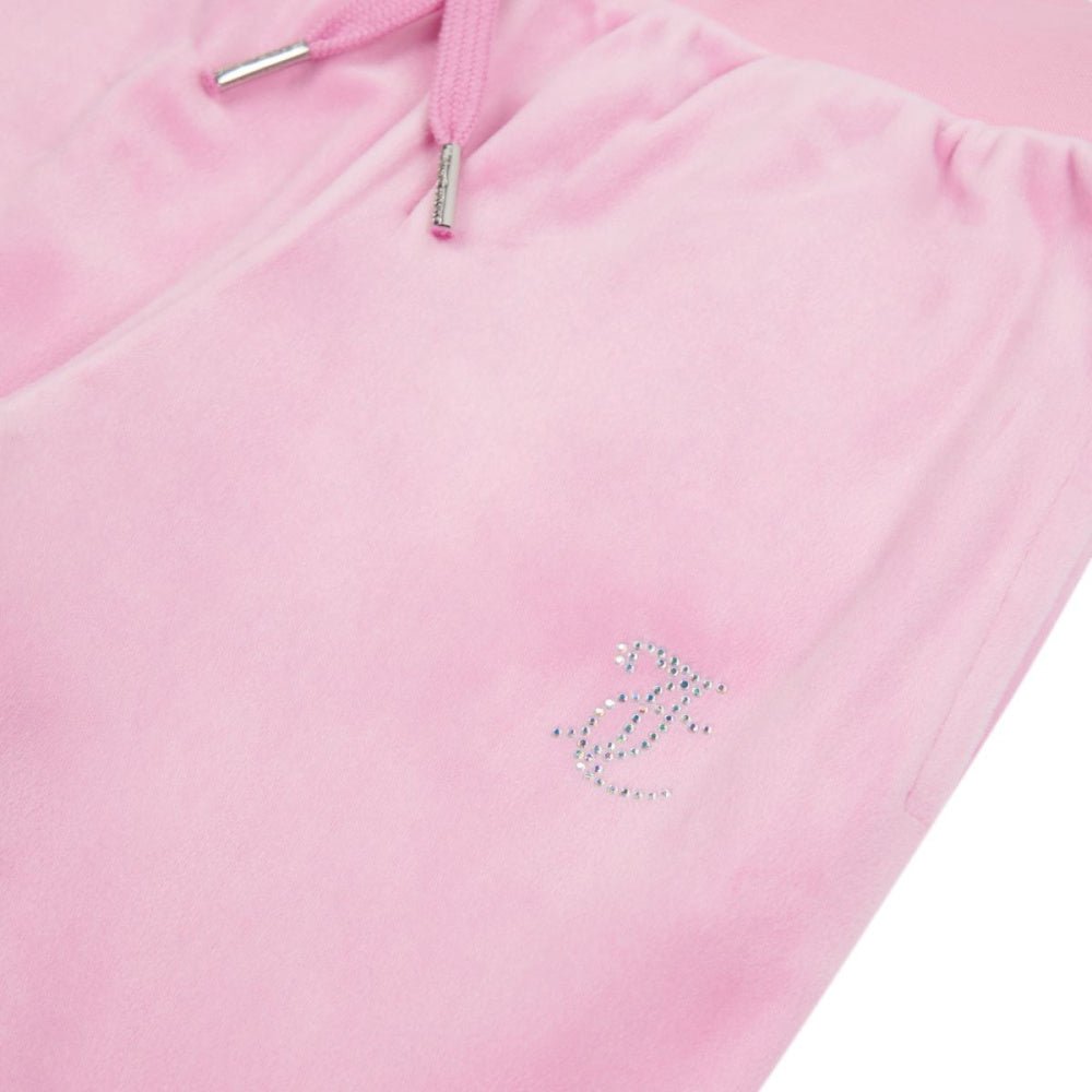 Juicy Couture - Bukse Velour Diamante Bootcut Jogger Pinky Lilac - Guttelus
