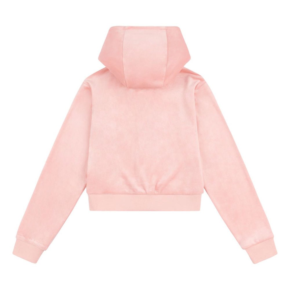 Juicy Couture - Velourjakke Tonal Zip Hoodie Peach Amber - Guttelus.no
