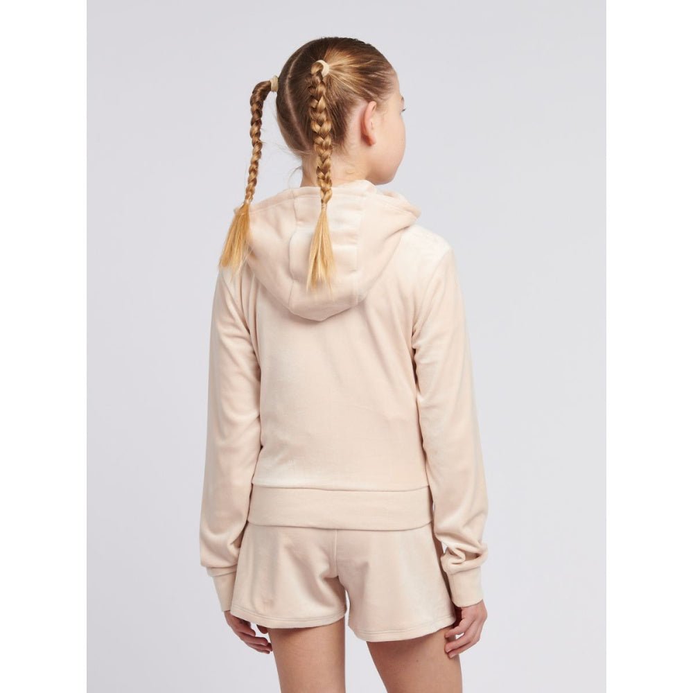 Juicy Couture - Velourjakke Tonal Zip Thru Hoodie Gray Morn - Guttelus