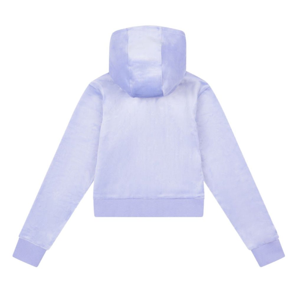 Juicy Couture - Velourjakke Tonal Zip Thru Hoodie Jacaranda - Guttelus