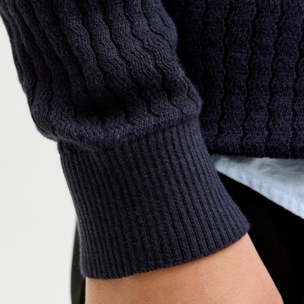 Jack & Jones - Genser Knit Blubarkley Zigzag Night Sky