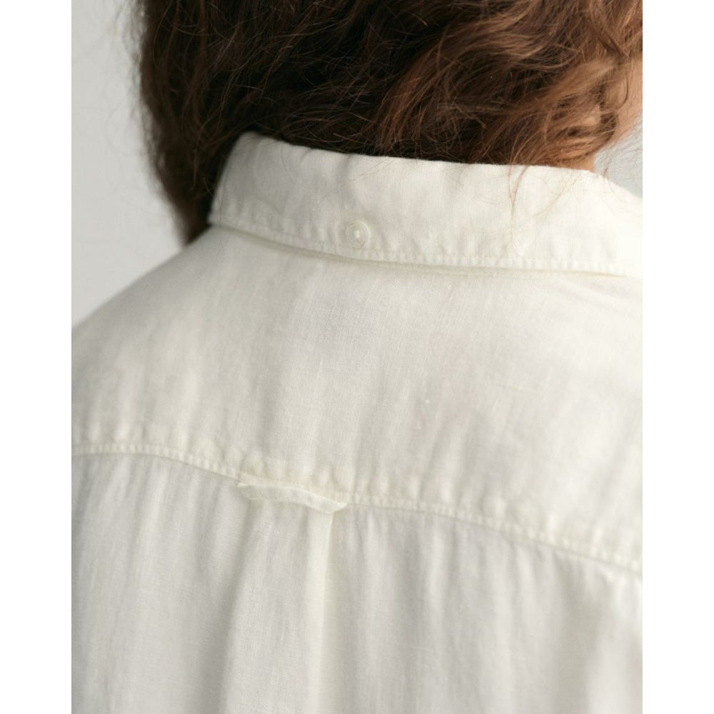 Gant - Skjorte i Lin Regular White