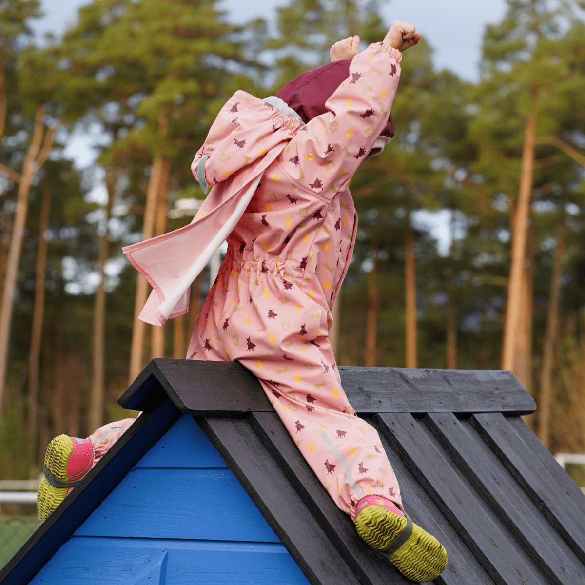 Kattnakken - Helårsregndress Hagl Rosa Krystall - Guttelus