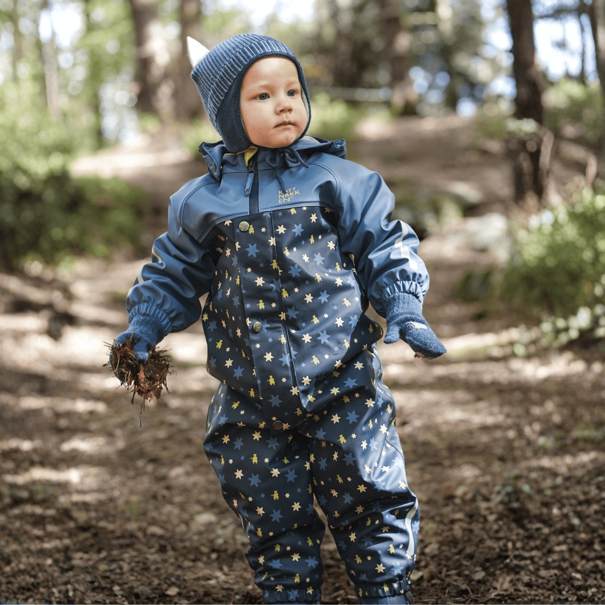 Kattnakken - Vinterregndress Baby Pytt Blå Horisont - Guttelus.no